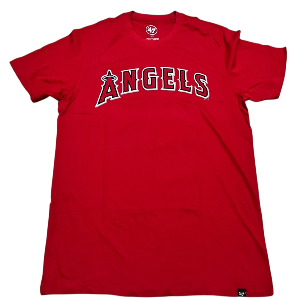 47 LA Angels men’s Short Sleeve‎ shirt tee Simmons #2 red small or medium MLB